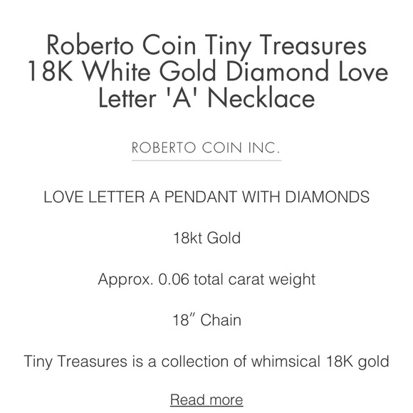 Roberto coin letter necklace - Picture 5 of 5